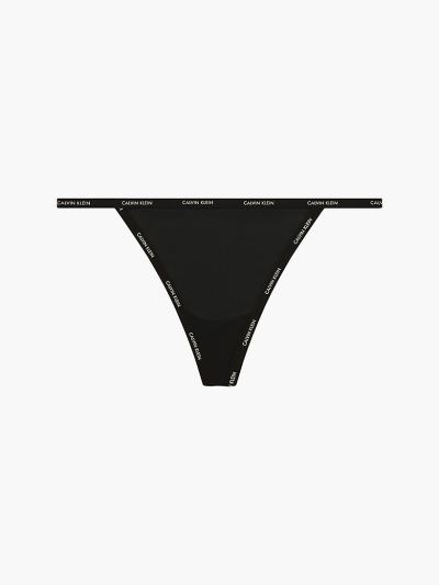 Calvin Klein Underwear HU286706 | Calvin Klein Sheer Marquisette Női Tanga Fekete